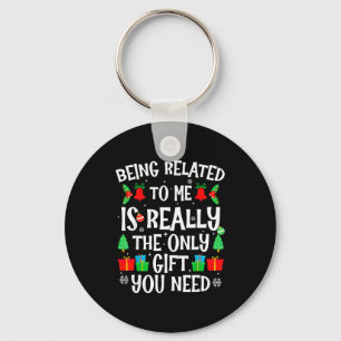 Gerelateerd aan mij zijn Funny Family Humor Grap K Sleutelhanger