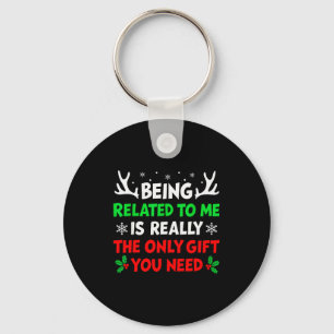 Gerelateerd Aan Mij Zijn Funny Kerst Truien Vrouwe Sleutelhanger