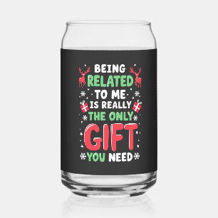 Gerelateerd zijn aan mij is echt het enige kerstca blikvorm glas