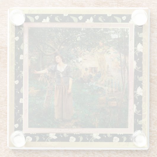 Geremasterde Jeanne d'Arc van Jules Bastien-Lepage Glazen Onderzetter (Achterkant)