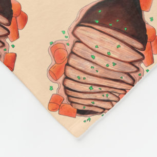 Gerempt rundvlees risket Joods kookvakantievlak Fleece Deken