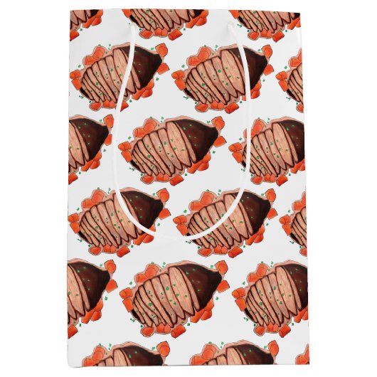 Gerempt rundvlees risket Joods kookvakantievlak Medium Cadeauzakje (Voorkant)