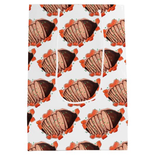 Gerempt rundvlees risket Joods kookvakantievlak Medium Cadeauzakje (Achterkant)