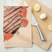 Gerempt rundvlees risket Joods kookvakantievlak Theedoek (Quarter Fold)