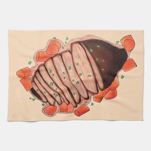 Gerempt rundvlees risket Joods kookvakantievlak Theedoek (Horizontaal)