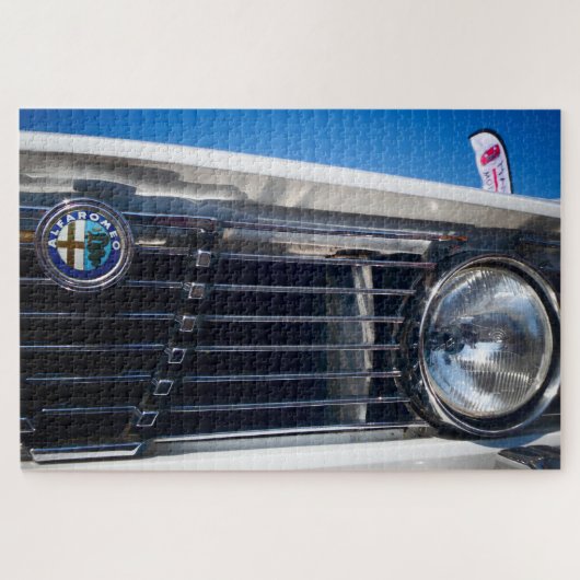 Gerenoveerde Italiaanse klassieke auto. Legpuzzel (Horizontaal)