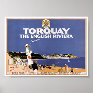 Gerenoveerde Torquay Vintage Reisposter Poster