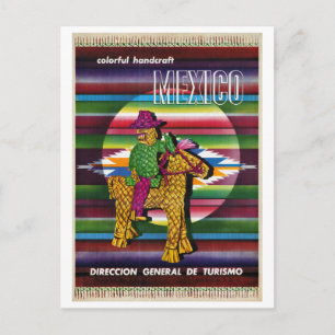 Gerenoveerde vintage reisposter uit Mexico Briefkaart