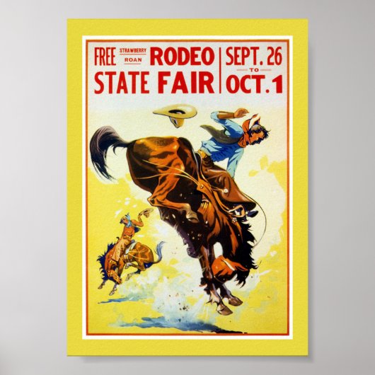 Gerenoveerde vintage rodeo poster (Voorkant)