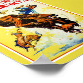 Gerenoveerde vintage rodeo poster (Hoek)