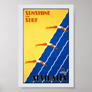 Gerenoveerde vintageposter van Australië Poster