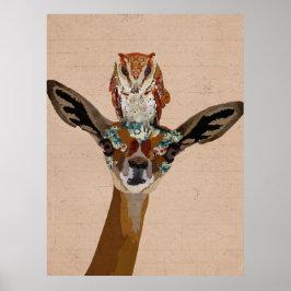 GERENUK EN OWL POSTER