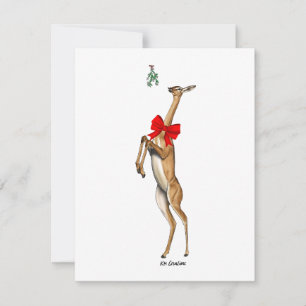 Gerenuk - kerstkaart
