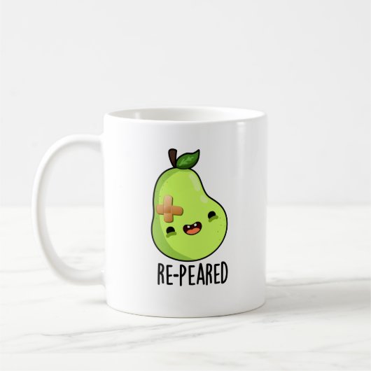 Gerepeared Grappig Fruit Peer Pun Koffiemok (Links)