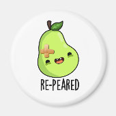 Gerepeared Grappig Fruit Peer Pun Magneet (Voorkant)