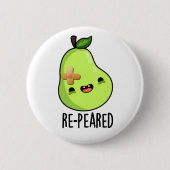 Gerepeared Grappig Fruit Peer Pun Ronde Button 5,7 Cm (Voorkant)