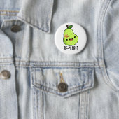 Gerepeared Grappig Fruit Peer Pun Ronde Button 5,7 Cm (In situ)
