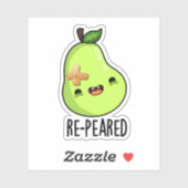 Gerepeared Grappig Fruit Peer Pun Sticker (Vel)