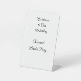Gerereserveerd Bruidsfeest Podium Bord Reclamebord Met Voetstuk