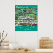 Gereresteerde Japanse Monet Footbridge Artist Quot Poster (Keuken)