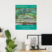 Gereresteerde Japanse Monet Footbridge Artist Quot Poster (Thuiskantoor)