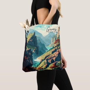 Geres Portugal Kunst Reizen Illustratie Tote Bag