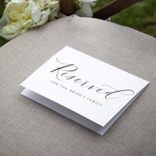 Gereseerveerde kaart Tent Elegante Romantische Bru