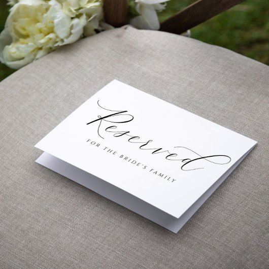 Gereseerveerde kaart Tent Elegante Romantische Bru
