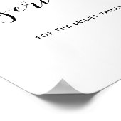 Gereserveerd aangepast trouwteken poster (Hoek)