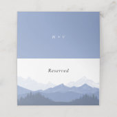 Gereserveerd Blauwe Berg Landschap Huwelijk Custom Plaatskaartje (Buitenkant ongevouwen)