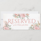 Gereserveerd Bloemstrand Kaart (Achterkant)