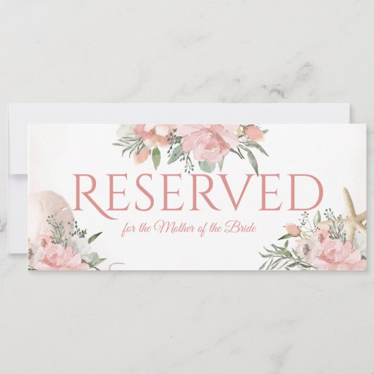 Gereserveerd Bloemstrand Kaart (Achterkant)