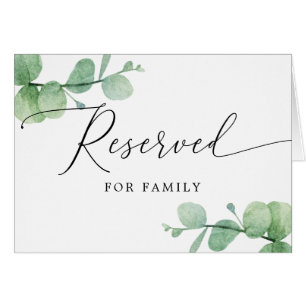 Gereserveerd bord Elegante Eucalyptus Tuin Trouw