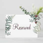 Gereserveerd bord kaart (Staand voorkant)