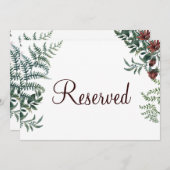 Gereserveerd bord kaart (Voorkant / Achterkant)