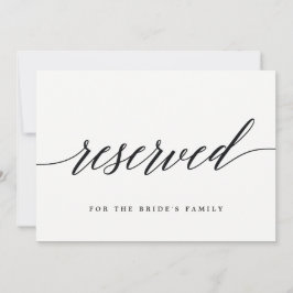 Gereserveerd bord - Modern script