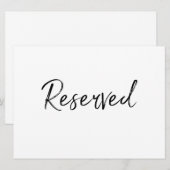 "Gereserveerd" Bordje | Stijlvol met de Hand Gesch Kaart (Voorkant / Achterkant)