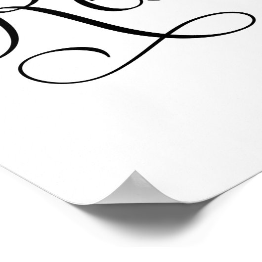 Gereserveerd bruiloft poster (Hoek)