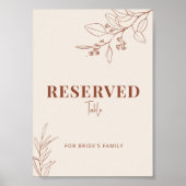 Gereserveerd bruiloft poster (Voorkant)
