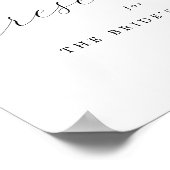 gereserveerd | De Familie van de bruid Printable T Poster (Hoek)