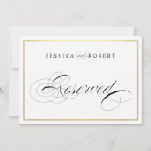 Gereserveerd Elegant Wedding Kaart (Voorkant)