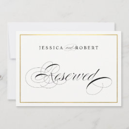 Gereserveerd Elegant Wedding Kaart