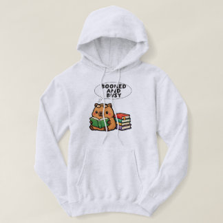 Gereserveerd en druk kawaii capybara leest hoodie