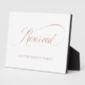 Gereserveerd | Faux Roos Gold  Script Weddenschap Fotoplaat (Zijkant)