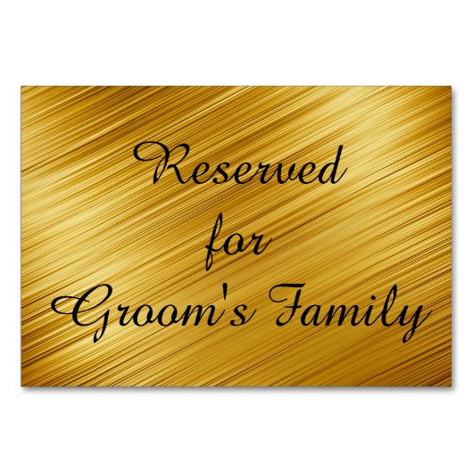 Gereserveerd grafisch goud kaart (Voorkant)