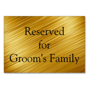 Gereserveerd grafisch goud kaart