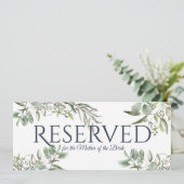 Gereserveerd groen Eucalyptus Kaart (Staand voorkant)