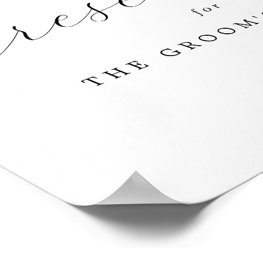 gereserveerd | Groom's Family Printable Trouwbord Poster (Hoek)