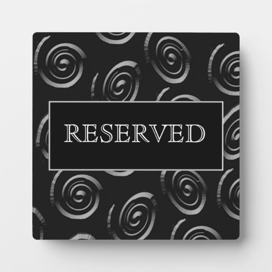 gereserveerd restaurant Plaque Fotoplaat (Voorkant)