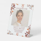 Gereserveerd Sla een stoel foto bruiloft Reclamebord Met Voetstuk (Voorkant)